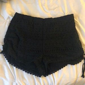 High-Waisted Lace Shorts